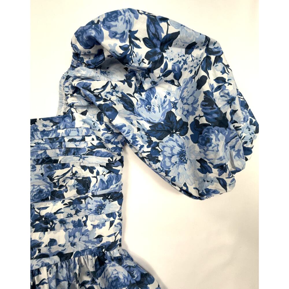 Abercrombie & Fitch Emerson Blue Floral Short Dress Size S - Picture 4 of 13